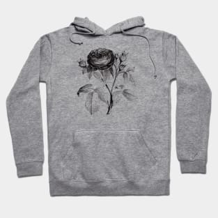 Black Rose Flower Hoodie